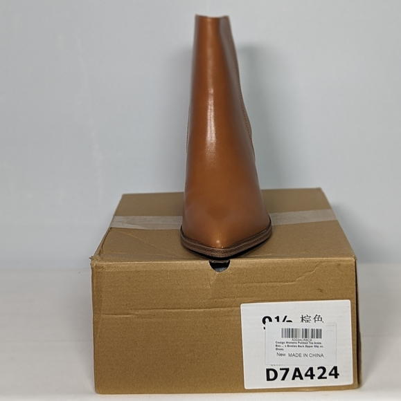 NEW Coutgo Womens Pointed Toe Ankle Boots Sz 9.5 tan - Picture 4 of 4